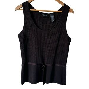 Studio By Liz Claiborne Silk Cashmere Blend Brown Knit Tank Top Women's Size Med
